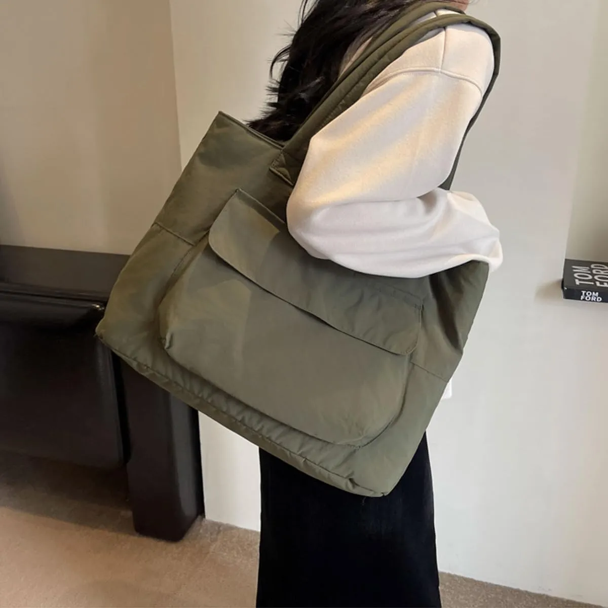 Korean version Japanese women's handbag Women's casual high-capacity commuting nylon shoulder bag