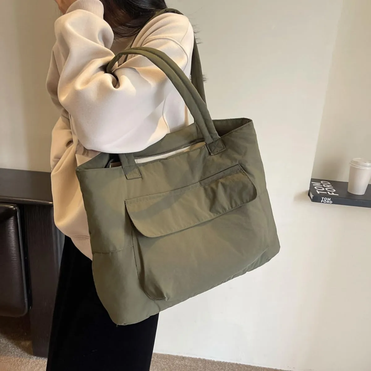 Korean version Japanese women's handbag Women's casual high-capacity commuting nylon shoulder bag