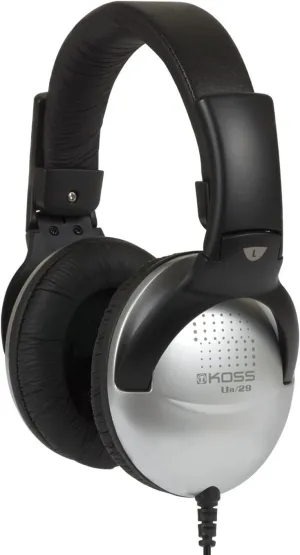 Koss UR29 Collapsible Portable Headphones, Standard Packaging Black, Silver