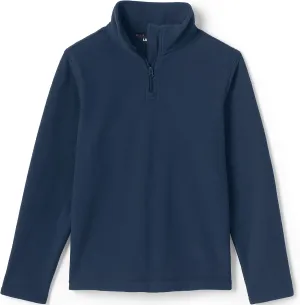 Lands' End School Uniform Kids Lightweight Fleece Quarter Zip Pullover