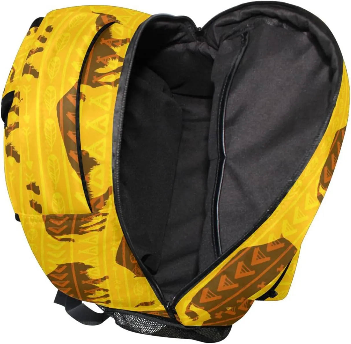 Large Capacity Backpack for School Trips Bohemian Bison Lightweight Student Bags Multifunctional Laptop Bag