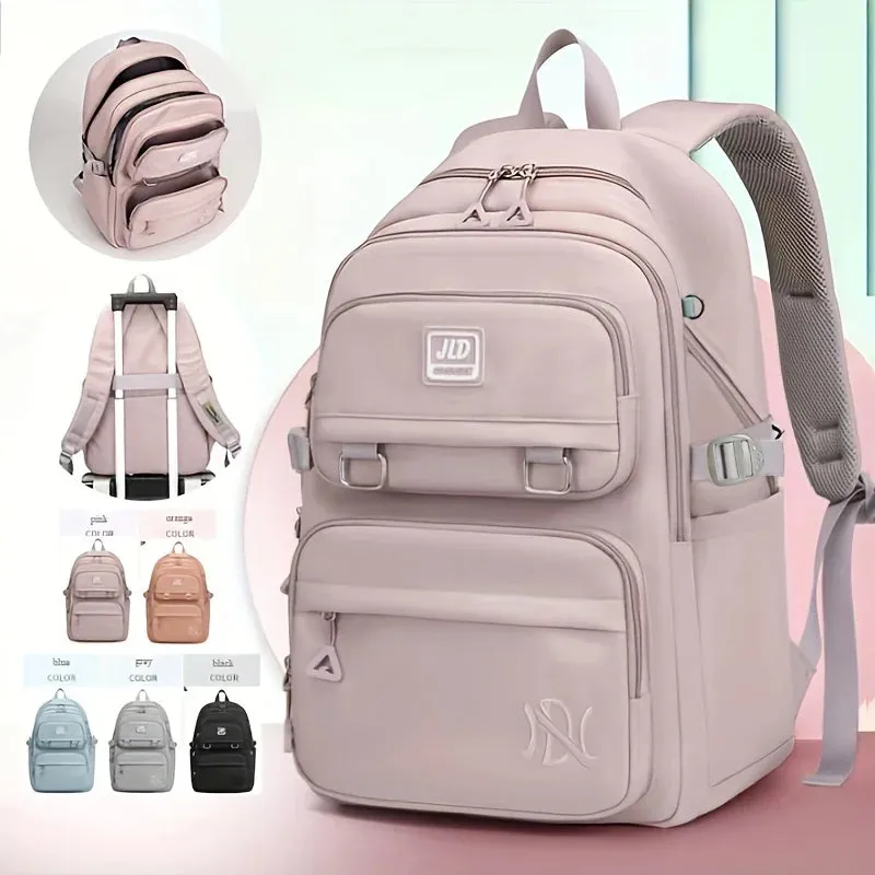Large Capacity Waterproof Nylon Backpack – Stylish & Versatile Double Shoulder Bag for Students and Travel