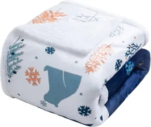 LBRO2M Sherpa Fleece Bed Blanket Twin Size,Christmas Super Soft Fuzzy Plush Warm Cozy Fluffy Microfiber Couch Throw Velvet Double Reversible Luxurious Blankets