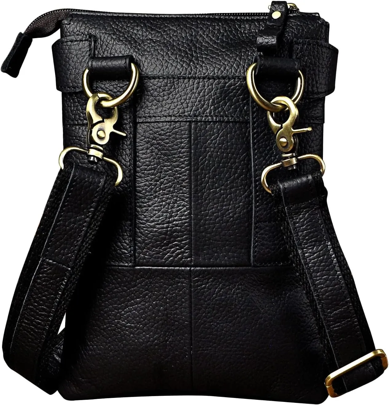 Le'aokuu Mens Genuine Leather Fanny Small Messenger Shoulder Satchel Waist Bag Pack 8711