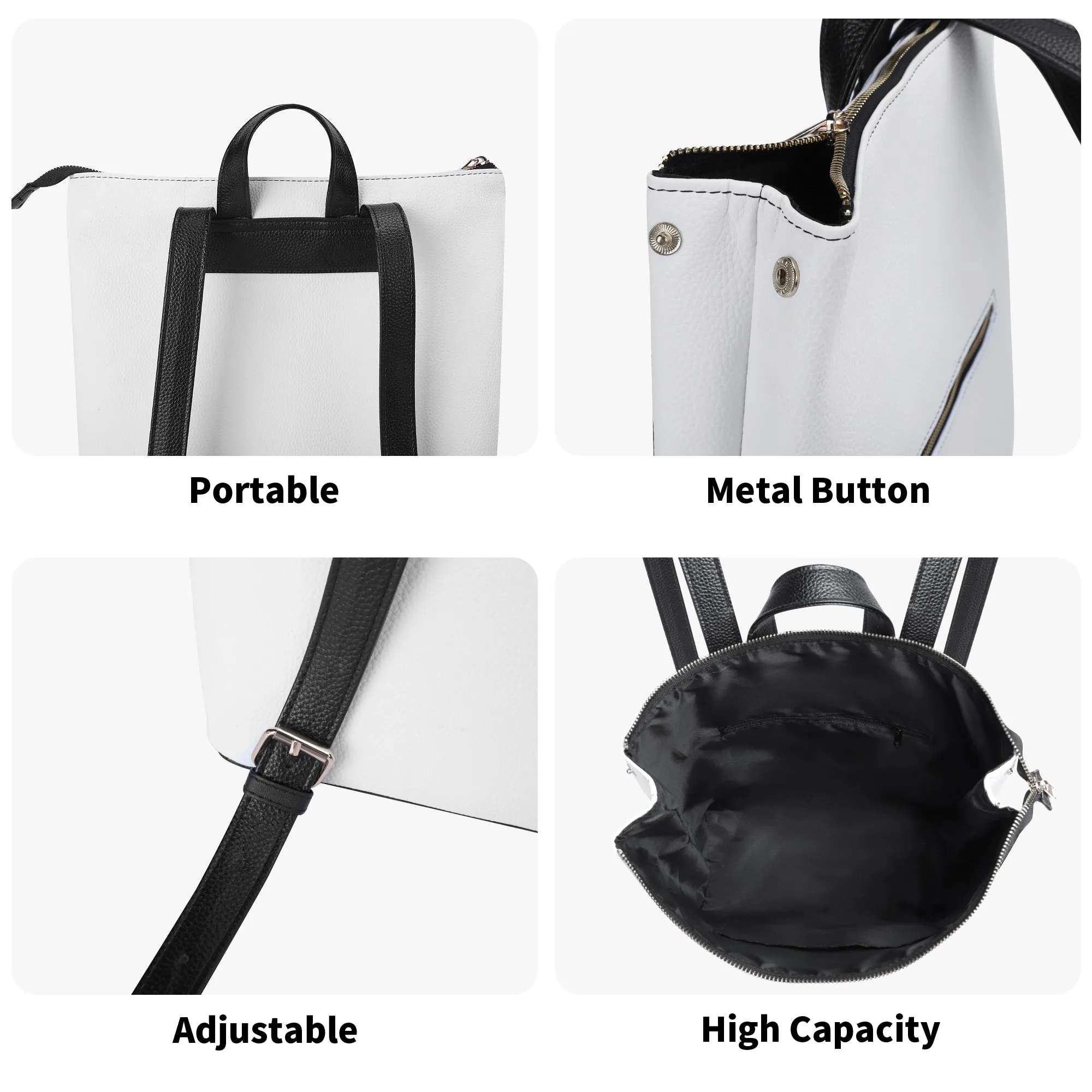 Leather Leisure Backpack by Mia