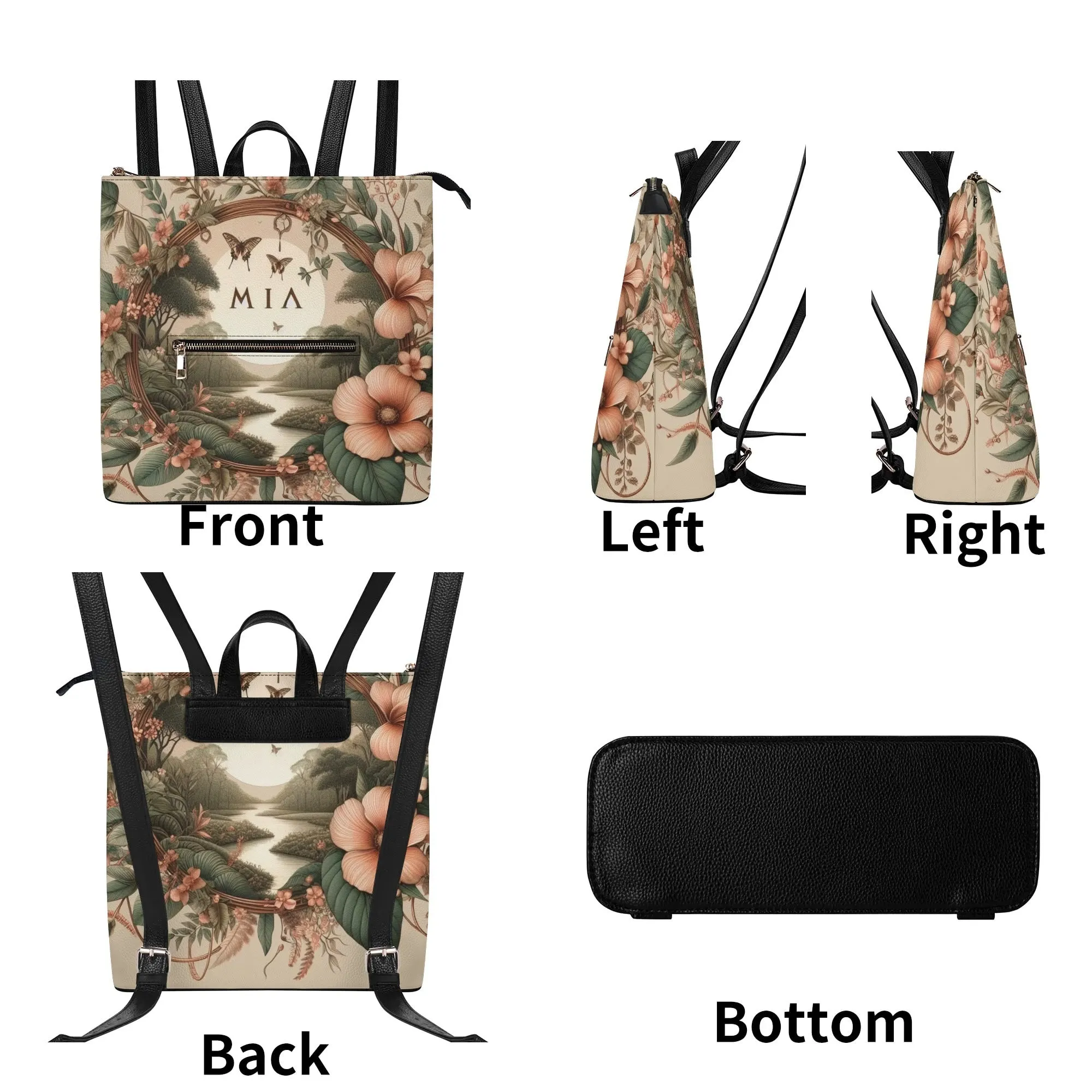 Leather Leisure Backpack by Mia