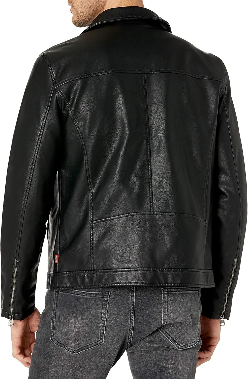 Levi's Men's Faux Leather Laydown Collar Racer Jacket