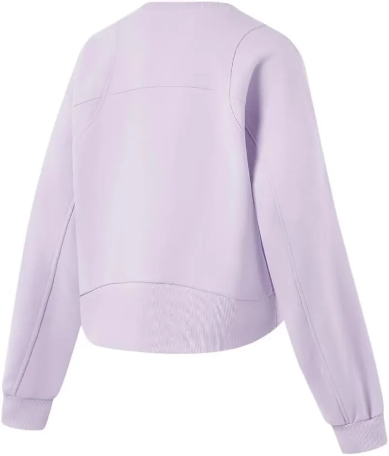 LI-NING Fitness Series Women Sweatshirt Velvet Warm Loose Comfortable Pullover Hoodie AWDU556