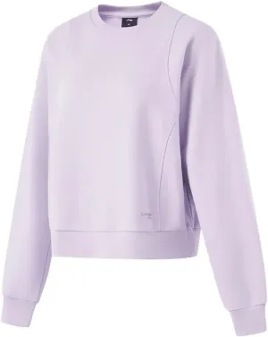 LI-NING Fitness Series Women Sweatshirt Velvet Warm Loose Comfortable Pullover Hoodie AWDU556
