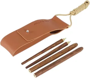 LIFKOME 1 Pair Wooden Chopsticks Reusable Camping Cutlery Set Storage Bag Smooth for Outdoor