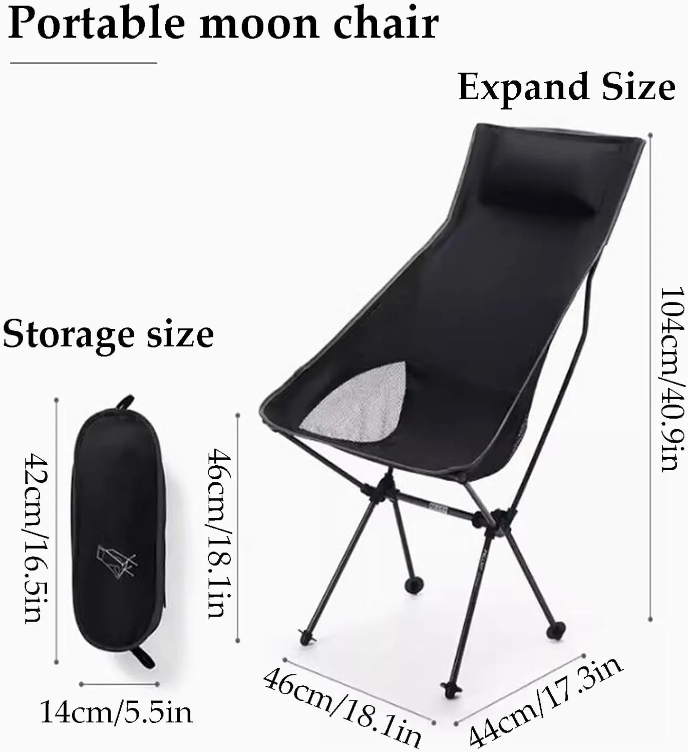 Lightweight Camping Chairs Compact Foldable Chairs Portable Picnic Chairs for Adults Compact Storage with Carry Bag Portable