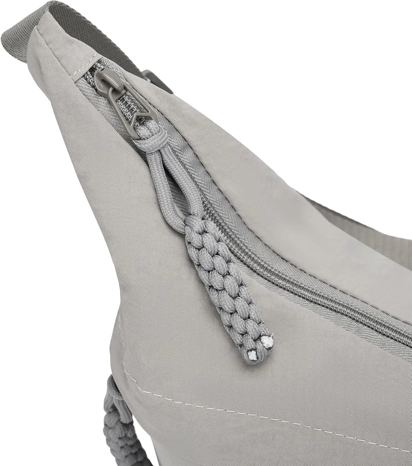 Lightweight Nylon Crossbody Bag for Women & Men - Multi-Pocket Moon Dumpling Sling Bag