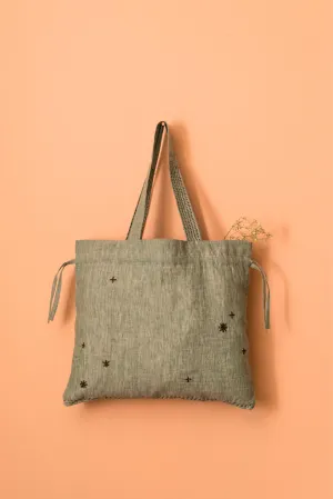 Linen Affair Drawstring Bag