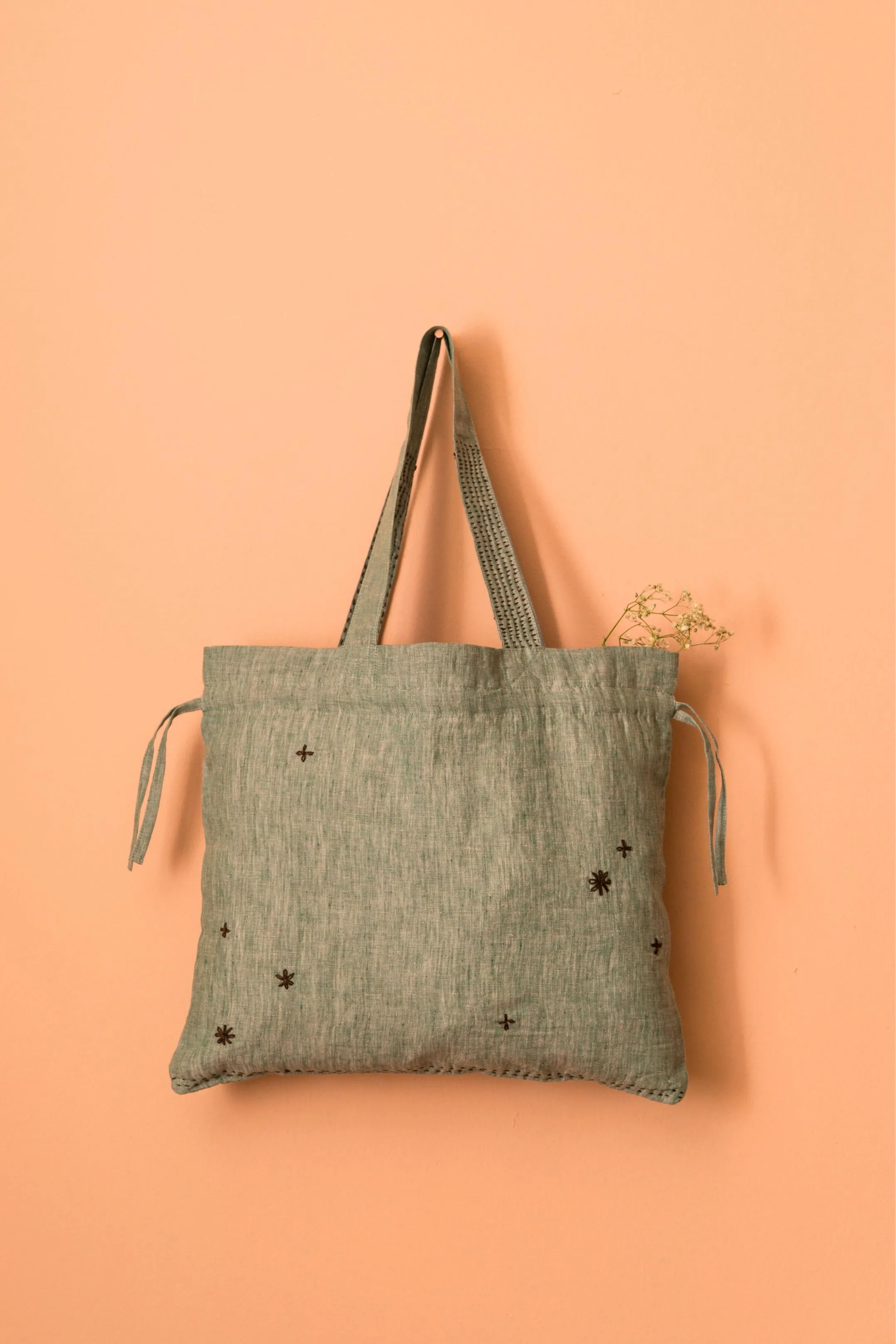 Linen Affair Drawstring Bag