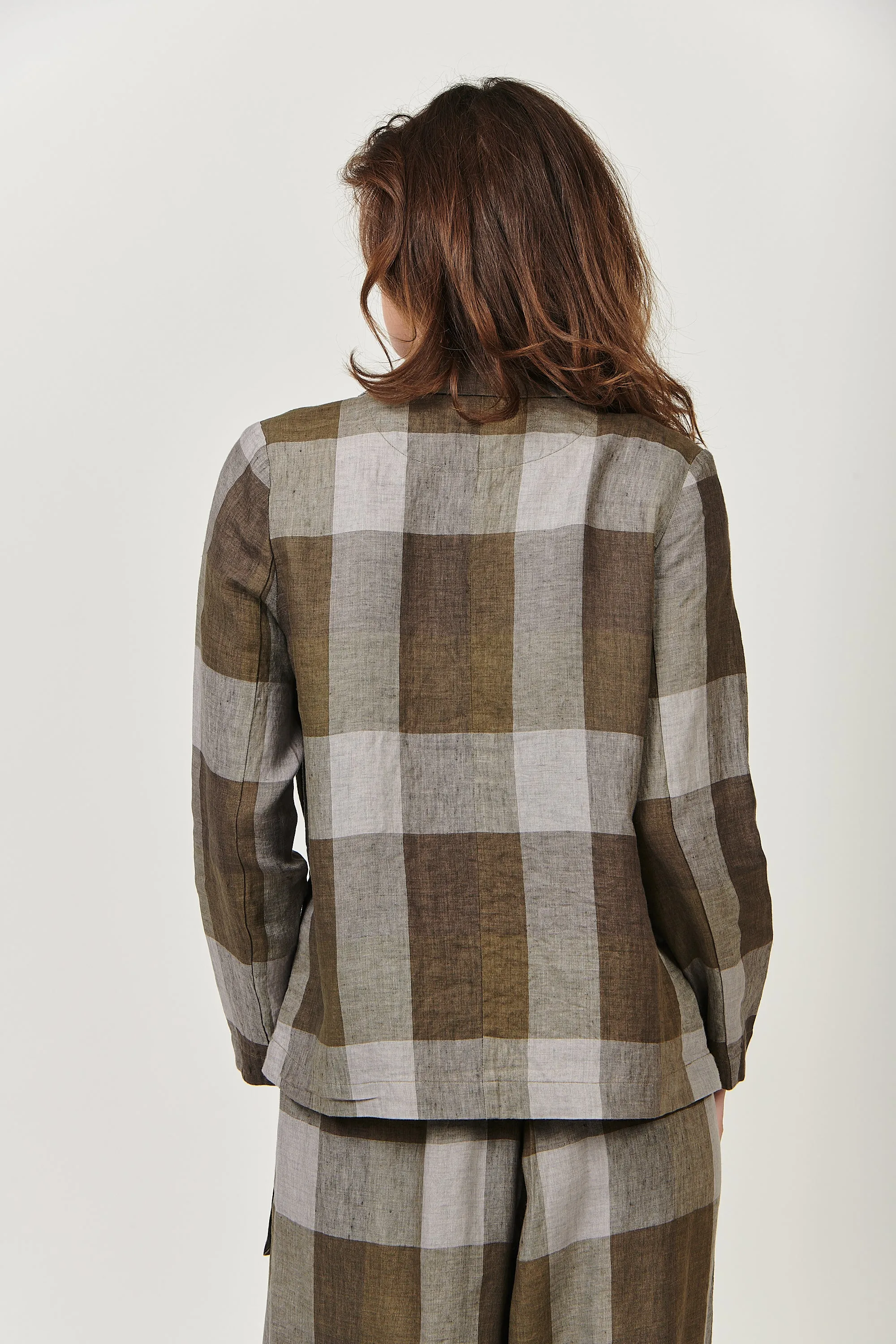 Linen Jacket GA500 Breen Plaid