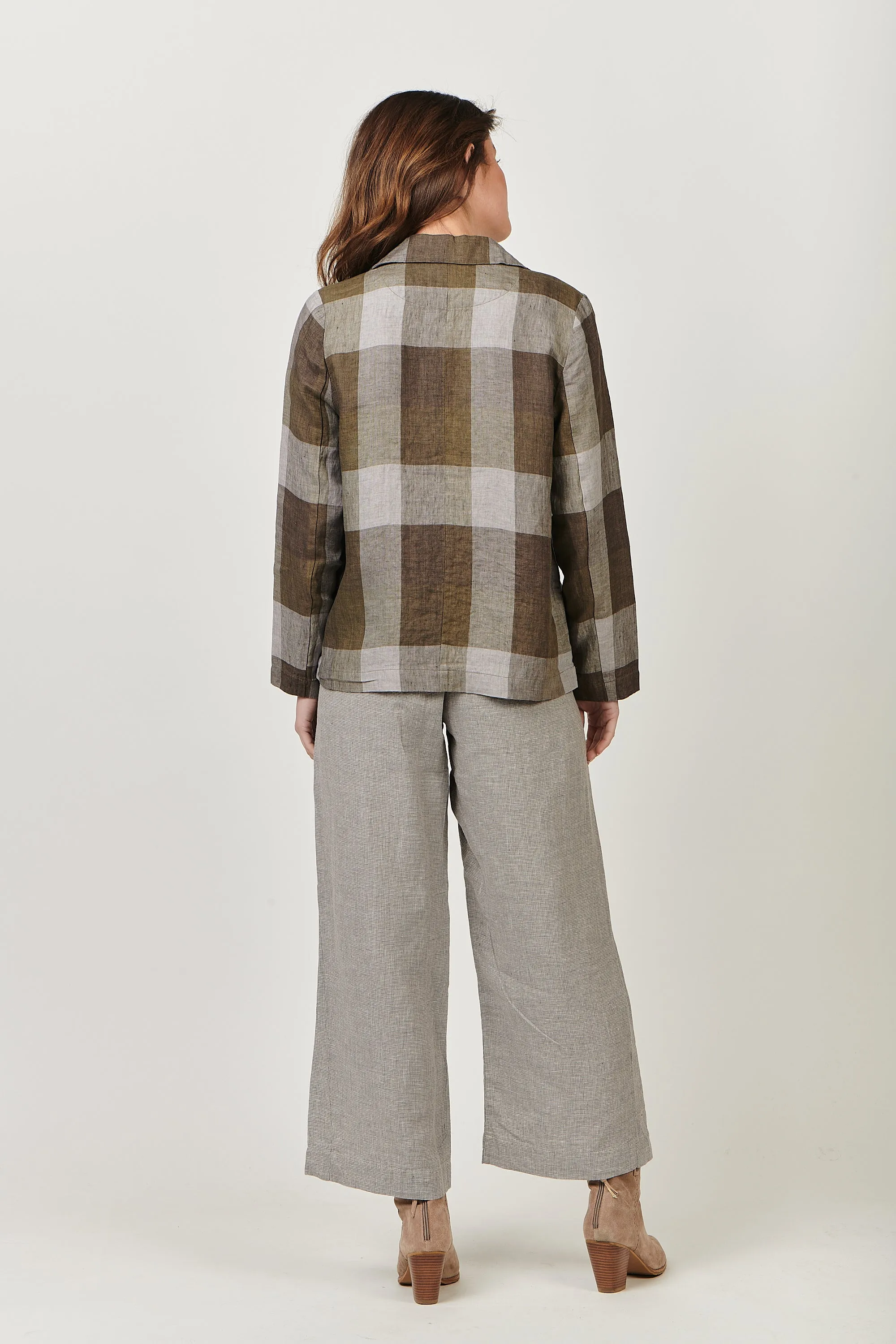 Linen Jacket GA500 Breen Plaid