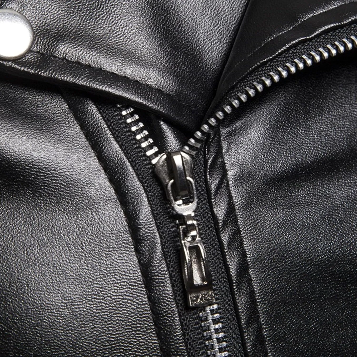 Male Motorcycle Racer Jackets Lapel Asymmetric Zip-Up Coats Casual Belted Motor Jacket All-Weather Riding