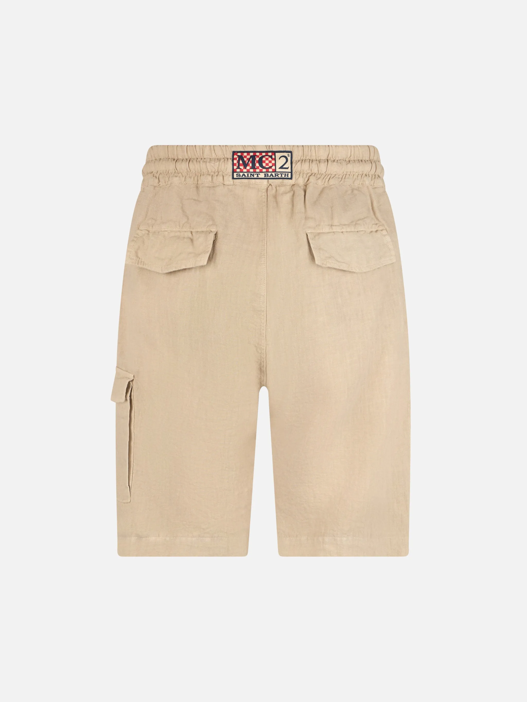 Man beige linen bermuda Marseille