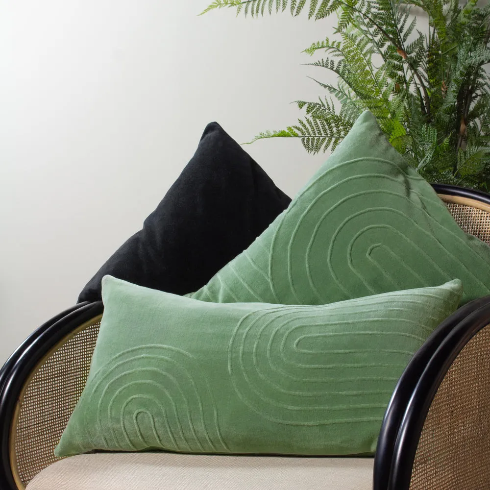 Mangata Soft Velvet Cushion Eucalyptus