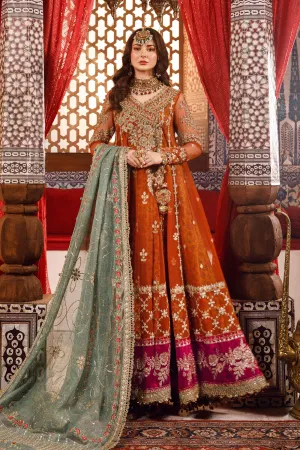 MARIA.B MBroidered Wedding Edition – Burnt Orange, Fuchsia Pink (BD-2506)