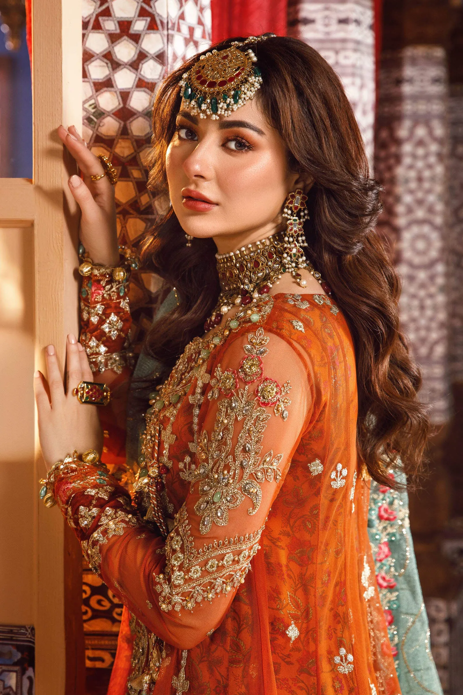 MARIA.B MBroidered Wedding Edition – Burnt Orange, Fuchsia Pink (BD-2506)
