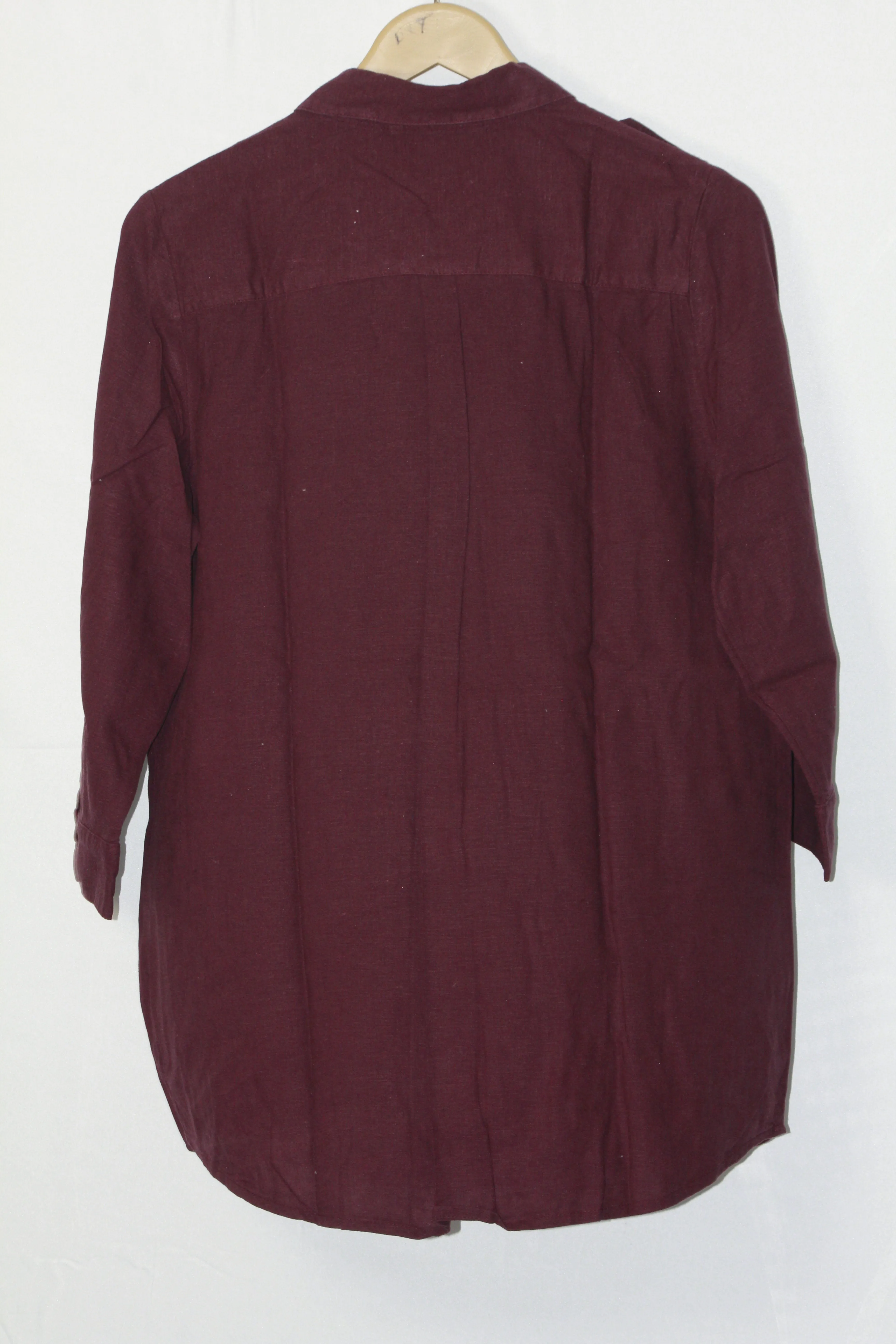Maroon Minimalist – Tu Full Sleeve Button Down Shirt