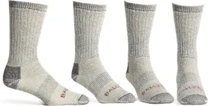 Medium Weight 86% Merino Wool Socks for Winter & Outdoor Hiking and Trekking - 4 Pairs for Men and Women