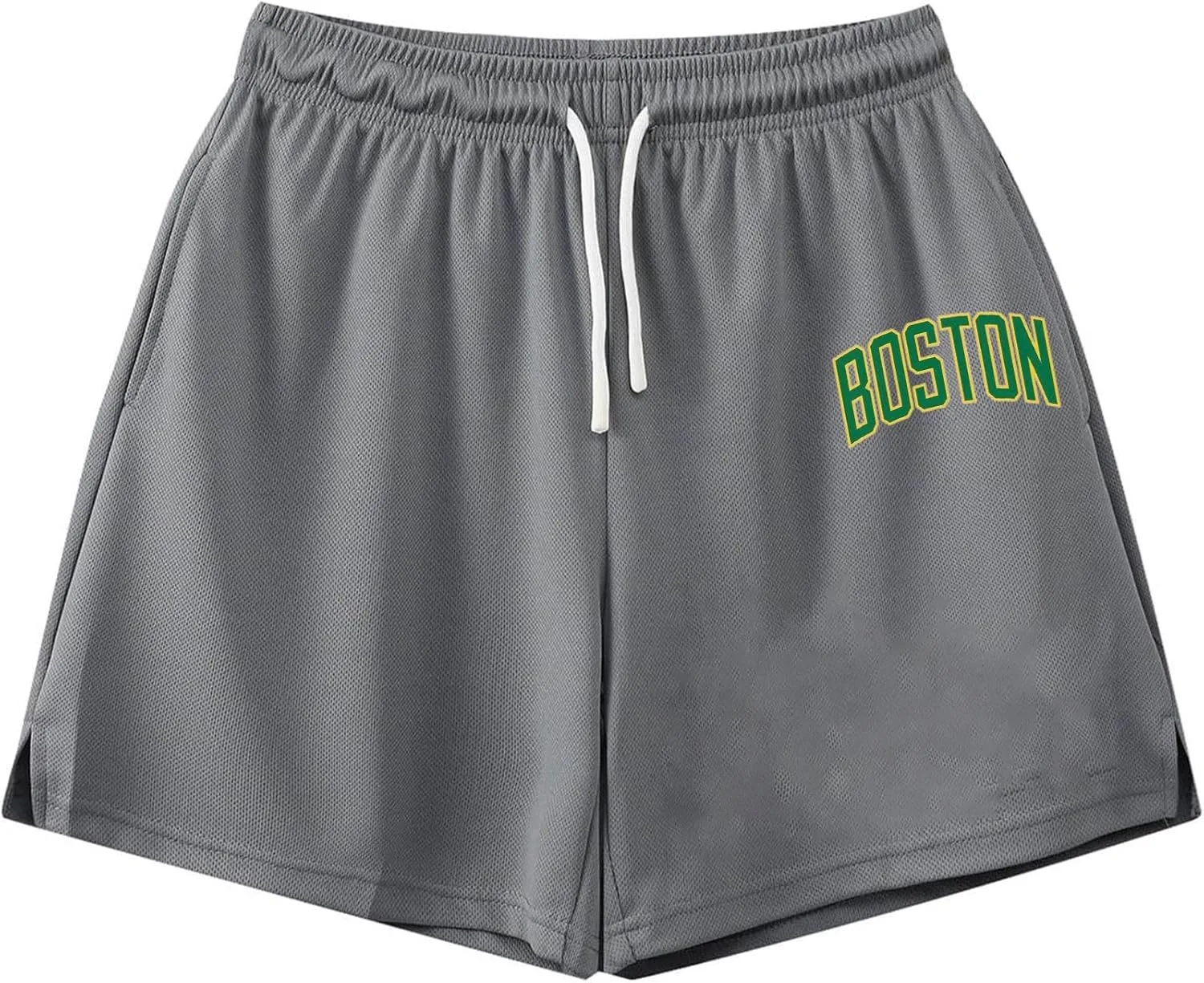 Men'S 2 Piece Summer Outfits Boston Letter Print Fashion Jogging Tracksuits Crew Neck Short Sleeve & Shorts Gym Sets