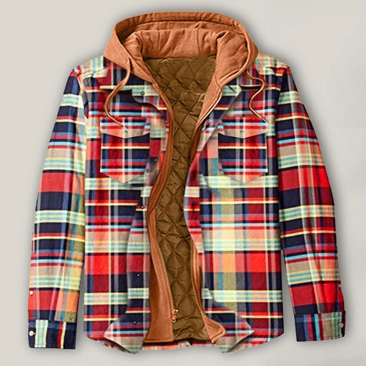 Mens Flannel Shirt Men's Button Down Regular Fit Long Sleeve Plaid Flannel Casual Shirts Men's Cotton Flannel Shirt Tops