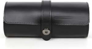 Mens Jewellery Box Leather Watch Case Buckle Convenient Travel Watch Storage Box Circular Watch Pocket Watch Gift Box