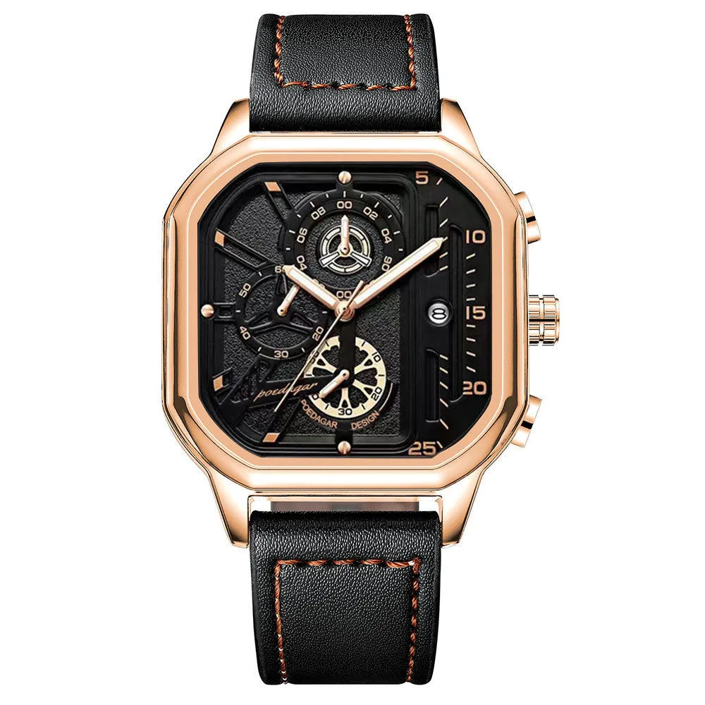 Men's Multi-functional Waterproof Quartz Watch