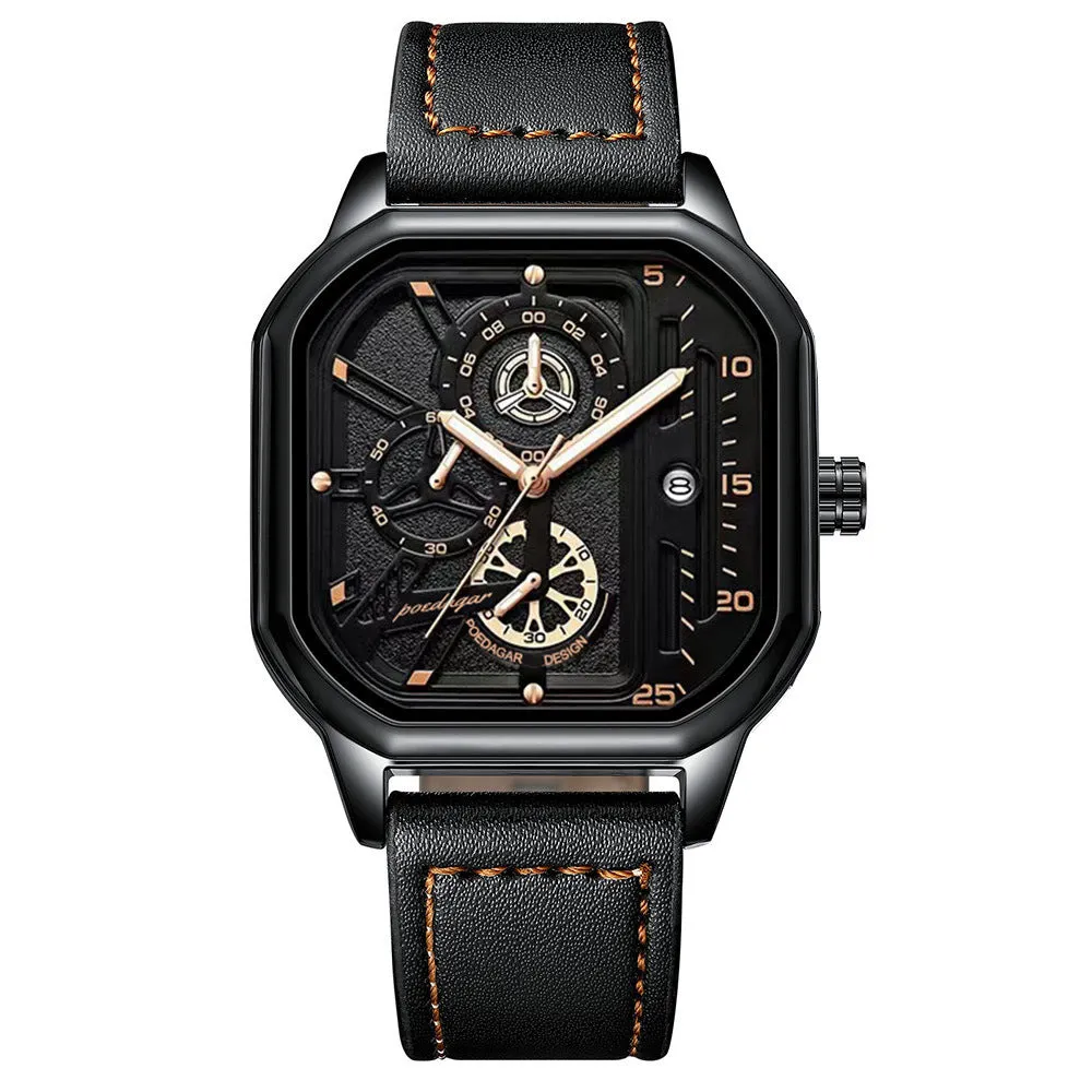 Men's Multi-functional Waterproof Quartz Watch