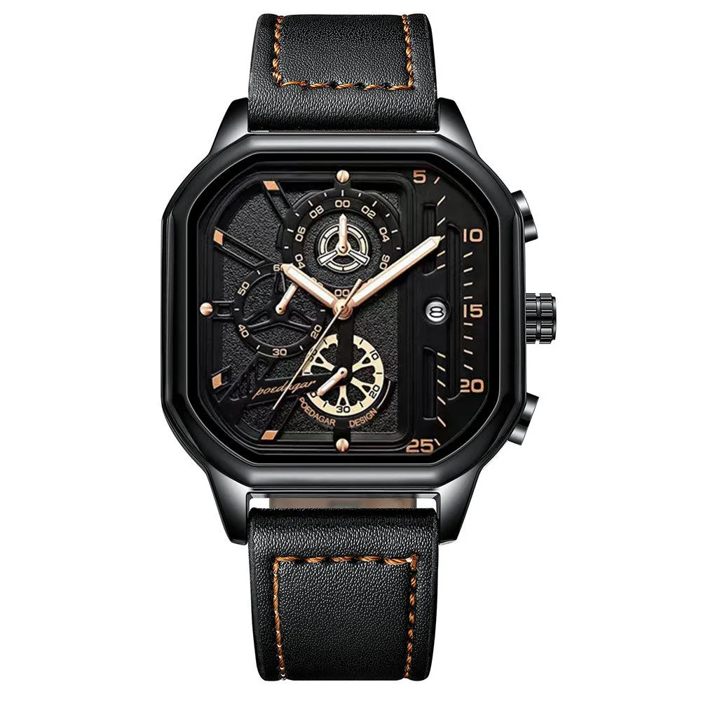 Men's Multi-functional Waterproof Quartz Watch