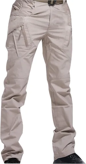 Men's Ripstop Work Pants, Water Resistant Tactical Pants, Outdoor Utility Cargo Operator EDC Straight/Cargo Trousers