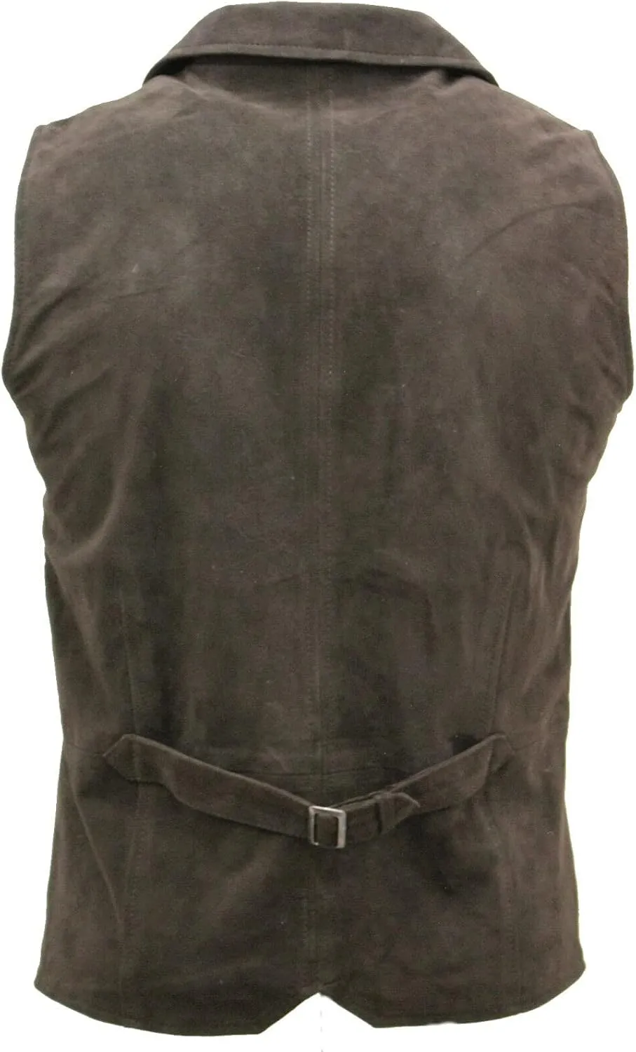 Men's Smart Real Suede Leather Gilet Waistcoat Biker Fashion Vest