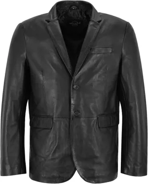 Men's Sports Blazer Classic Fit Italian Soft Lambskin Leather Milano Blazer Coat 3450