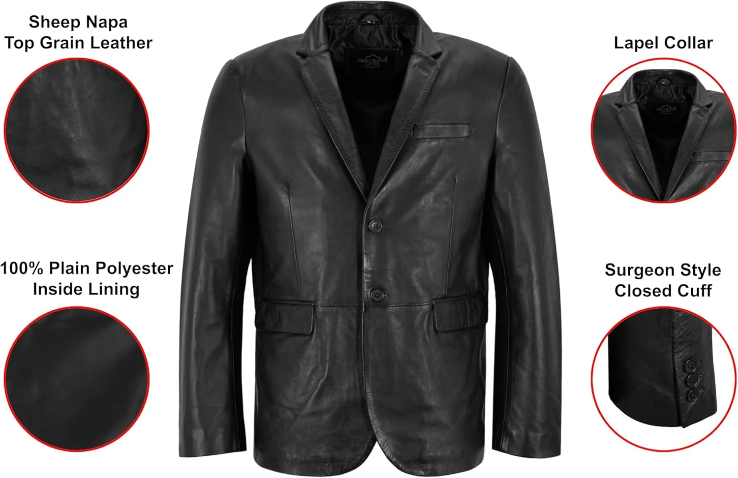 Men's Sports Blazer Classic Fit Italian Soft Lambskin Leather Milano Blazer Coat 3450