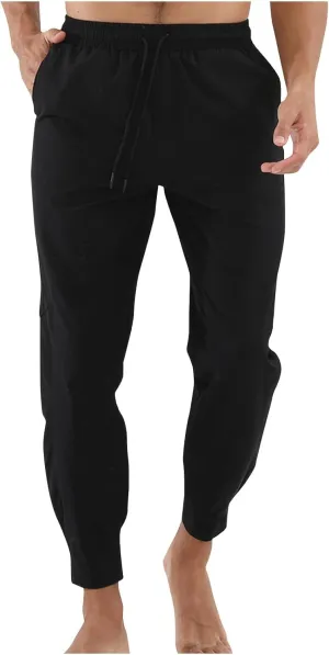 Mens Sweatpants Joggers Mens Sweatpants Tapered Gym Running Workout Pants Athletic Drawstring Joggers with Pockets