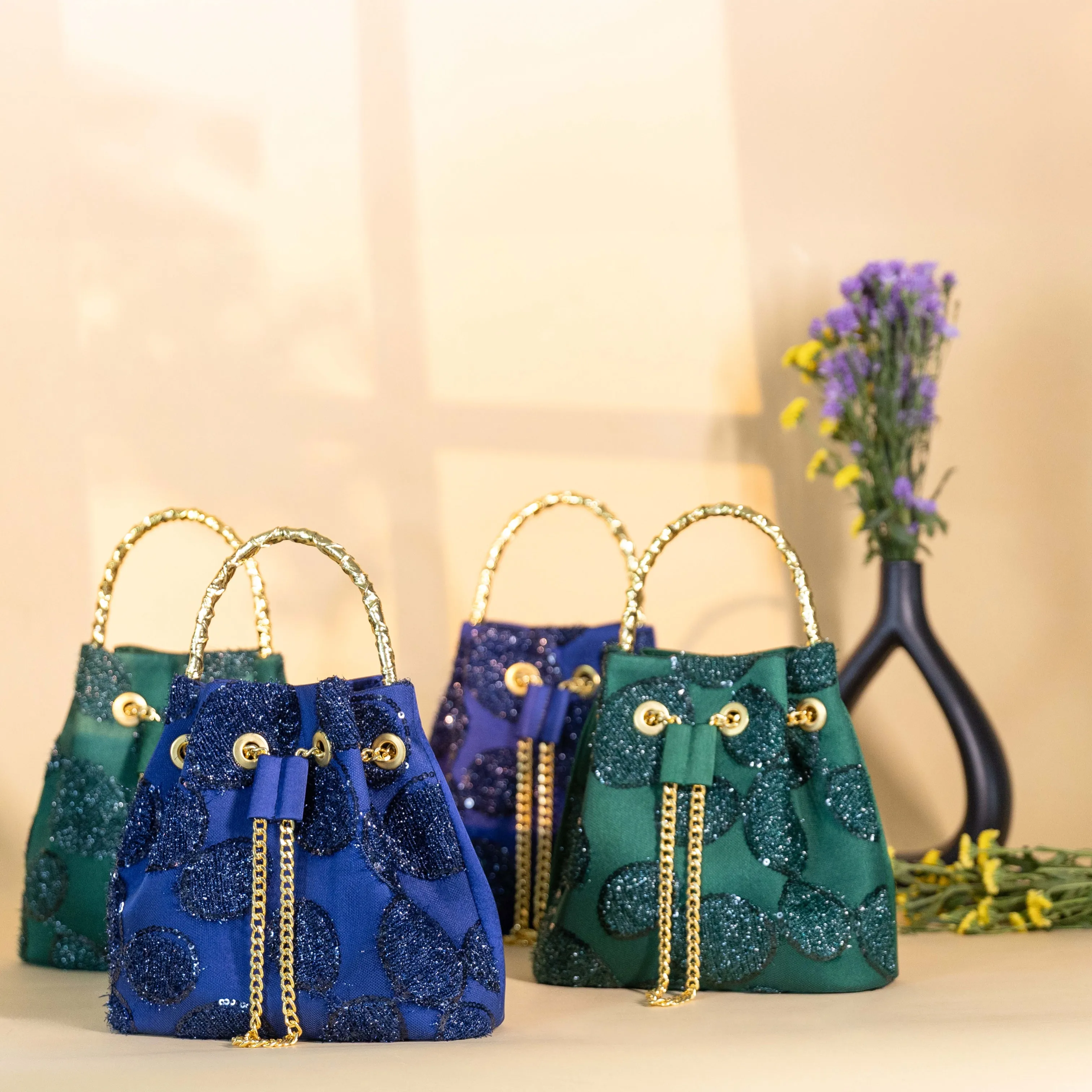 Midnight Blue Bucket Bag