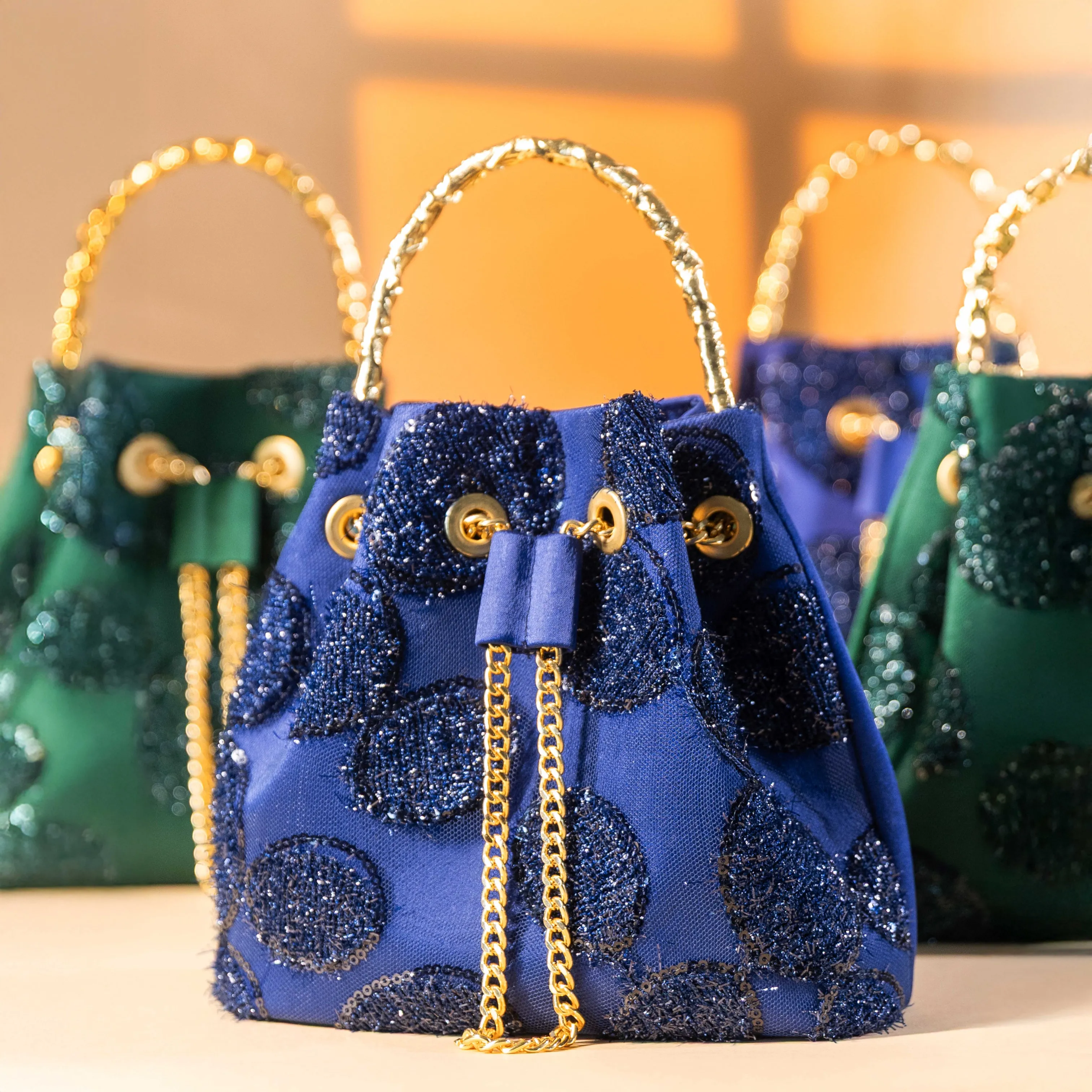 Midnight Blue Bucket Bag