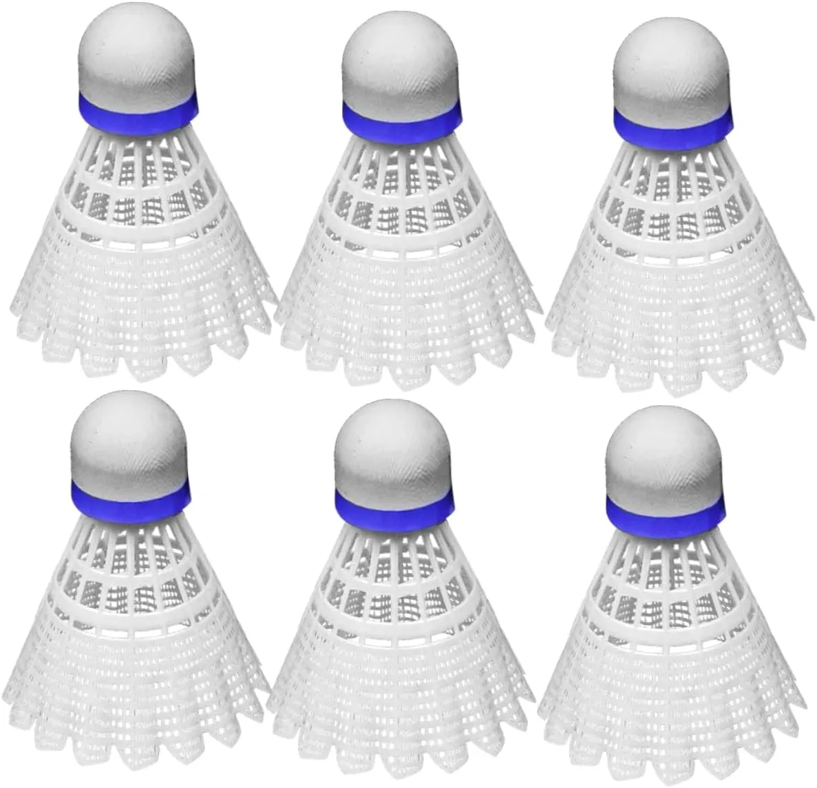 Milisten 6-Pack Boys and Girls Shuttlecock Set Plastic Badminton Balls Lightweight Nylon for Training School Sports Beginners Families