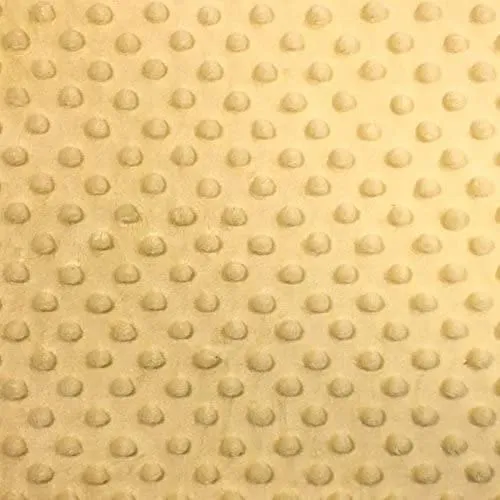 Minky Dimple Dot Soft Cuddle Fabric (Banana, 1 Yard)