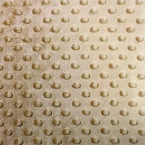 Minky Dimple Dot Soft Cuddle Fabric (Camel, 1 Yard)