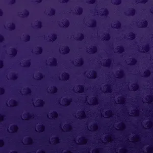 Minky Dimple Dot Soft Cuddle Fabric (Dark Purple, 1 Yard)