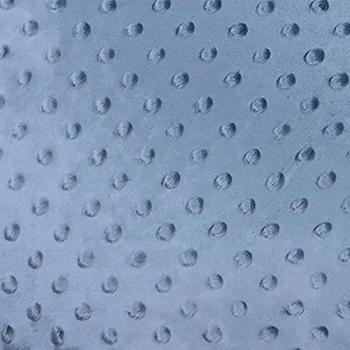 Minky Dimple Dot Soft Cuddle Fabric (Denim Blue, 1 Yard)