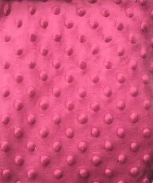 Minky Dimple Dot Soft Cuddle Fabric (Hot Pink, 1 Yard)