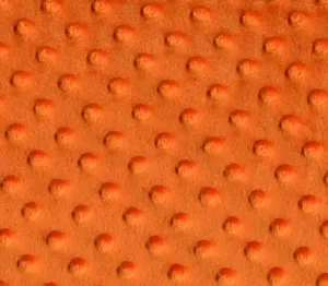 Minky Dimple Dot Soft Cuddle Fabric (Orange, 1 Yard)