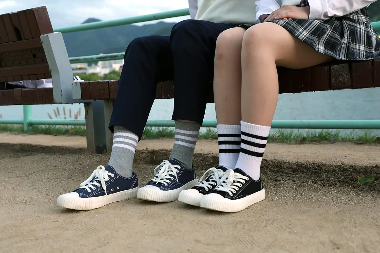 MK SOCKS Cotton Athletic Sports Running Retro Cute Matching School Crew Socks For Men/Women