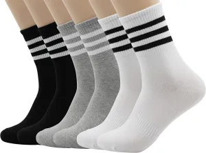 MK SOCKS Cotton Athletic Sports Running Retro Cute Matching School Crew Socks For Men/Women