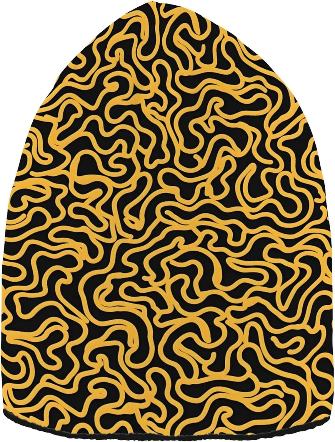 MNSRUU Black Beanie Hat Abstract Art Diamond Beanie Hat for Men Women Beanie Cap Roll-up Edge Skullcap